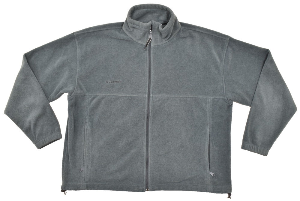 Columbia Men XXL Gray Steens Mountain Full Zip Fleece Jacket Soft Shell Outdoor